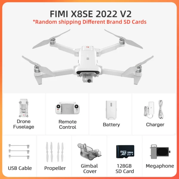 FIMI X8 SE 4k Cámara drones 3 ejes Gimbal drone 4k profesional 2023 10km autonomía de vuelo 1/2 48MP CMOS Sensor fimi x8 se dron - Marca: FIMI 360 group