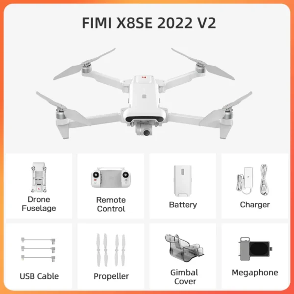 FIMI X8 SE 4k Cámara drones 3 ejes Gimbal drone 4k profesional 2023 10km autonomía de vuelo 1/2 48MP CMOS Sensor fimi x8 se dron - Marca: FIMI 360 group