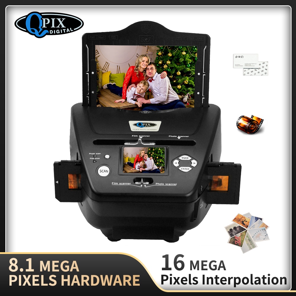 Escáner Multifunción 4 en 1 – 16MP Fotos/Negativos/Diapositivas