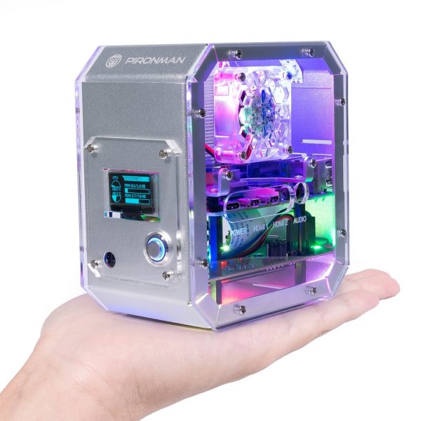 Mini carcasa de PC para Raspberry Pi, carcasa de torre de aleación de aluminio, placa de expansión M.2 SATA SSD para Raspberry Pi 4 Pironman - Pironman Es personalizado de SunFounderMFunda PC ini Para RFrambuesa Pi 4 (No compatible con Pi 3).Simplemente conecte la pantalla, el mouse y el teclado, y puede usarlo para proyectos, oficina y entretenimiento. 360 group